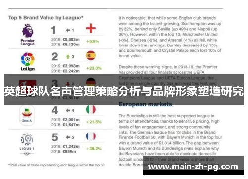 英超球队名声管理策略分析与品牌形象塑造研究